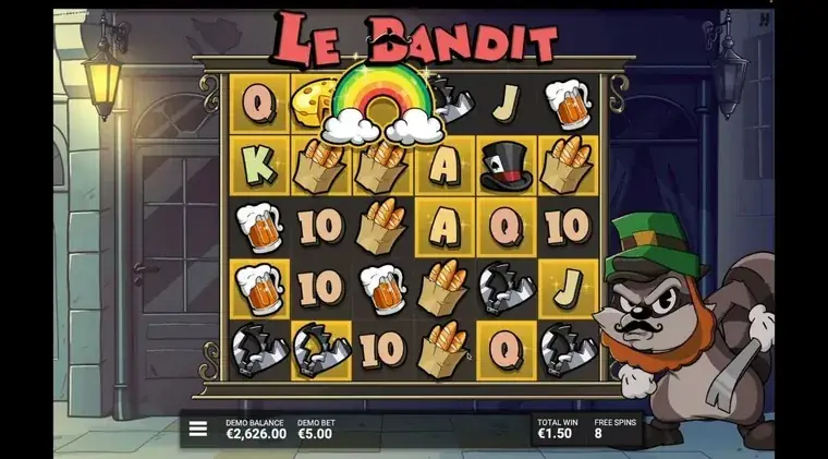 डेमो मोड में Le Bandit बेस गेम ग्रिड